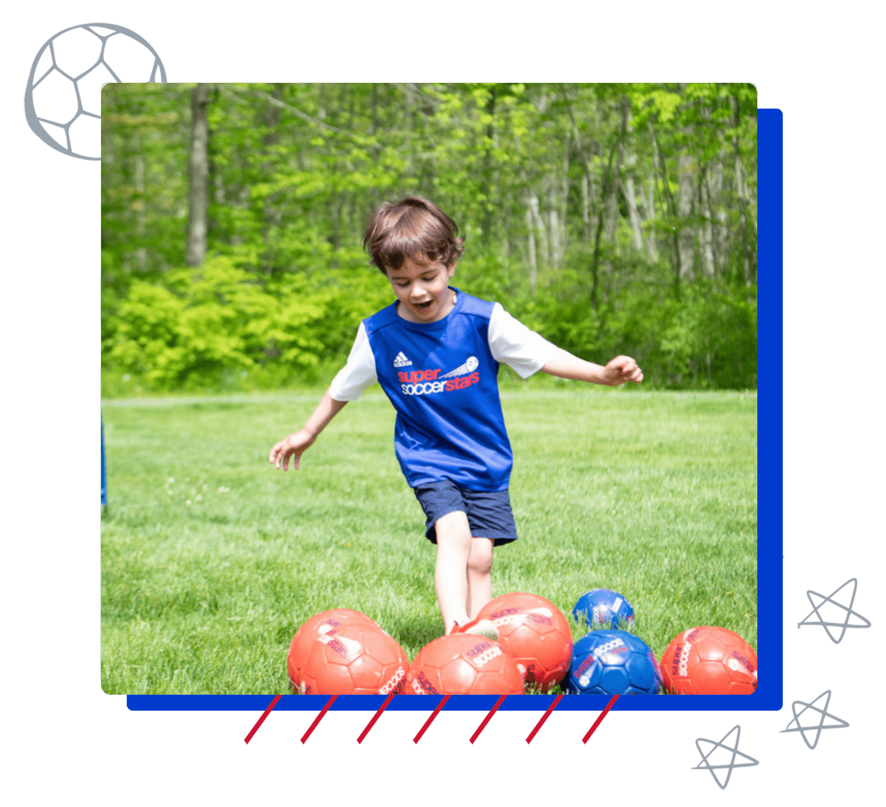 Kid playing soccer